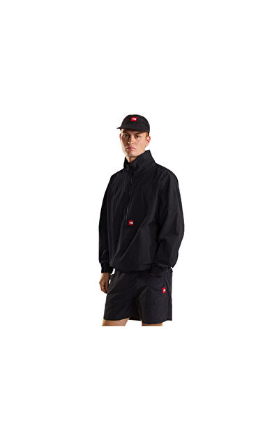 The North Face M Tnf Red Box Taslan Jacket Unisex Günlük Çeyrek Fermuarlı Ceket NF0A8FPAJK31 Siyah