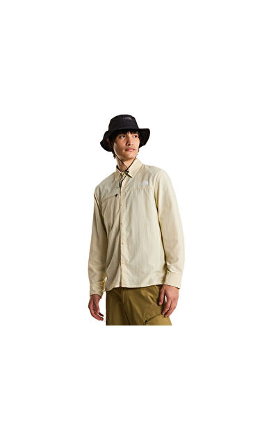 The North Face M Packable Long Sleeve Shirt Erkek Günlük Gömlek NF0A8FTRDOM1 Bej