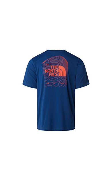 The North Face M BITMAP LOGO SHORT SLEEVES TEE-GRAPHIC Erkek Outdoor Tişörtü NF0A8FTVD1R1 Lacivert