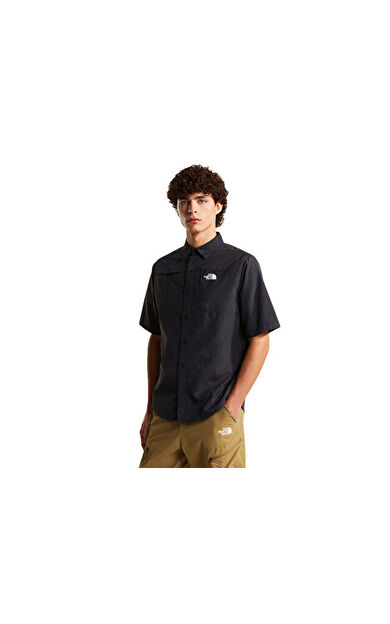 The North Face M Sequoia Short Sleeve Shirt Erkek Outdoor Kısa Kollu Gömlek NF0A8FU6JK31Siyah