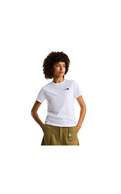 The North Face W Evolution Simple Dome Slm Kadın Outdoor Tişörtü NF0A8FX7FN41Beyaz