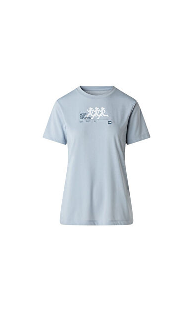 The North Face W BITMAP SILHOUETTE SHORT SLEEVES TEE-GR Kadın Outdoor Tişörtü NF0A8G0CFM21 Gri