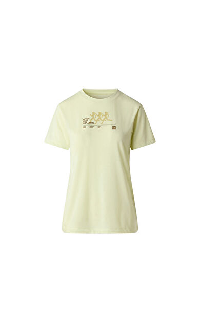 The North Face W BITMAP SILHOUETTE SHORT SLEEVES TEE-GR Kadın Outdoor Tişörtü NF0A8G0CG6O1 Sarı