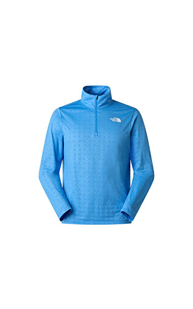 The North Face M 24/7 PENTADOME EMBOSSED 1/4 ZIP TEE Erkek Outdoor Tişörtü NF0A8G88H0F1 Mavi