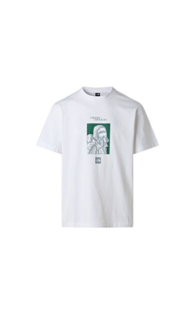 The North Face M EXPLORER RELAXED SHORT SLEEVE TEE-GRAP Erkek Outdoor Tişörtü NF0A8G9MFN41 Beyaz