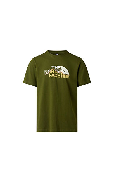 The North Face M MOUNTAIN LINE REGULAR SHORT SLEEVE TEE Erkek Outdoor Tişörtü NF0A8GUXBRI1 Yeşil