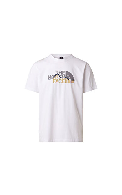 The North Face M MOUNTAIN LINE REGULAR SHORT SLEEVE TEE Erkek Outdoor Tişörtü NF0A8GUXFN41 Beyaz
