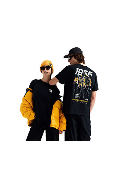 The North Face U 60TH ANNIVERSARY 1 RELAXED SS TEE Unisex Outdoor Tişörtü NF0A8H69JK31 Siyah