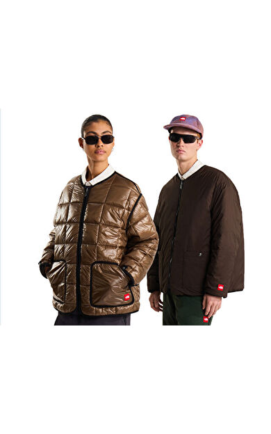 The North Face M TNF RED BOX LINER JACKET Erkek Outdoor Ceket NF0A8HDHU1A1 Kahverengi