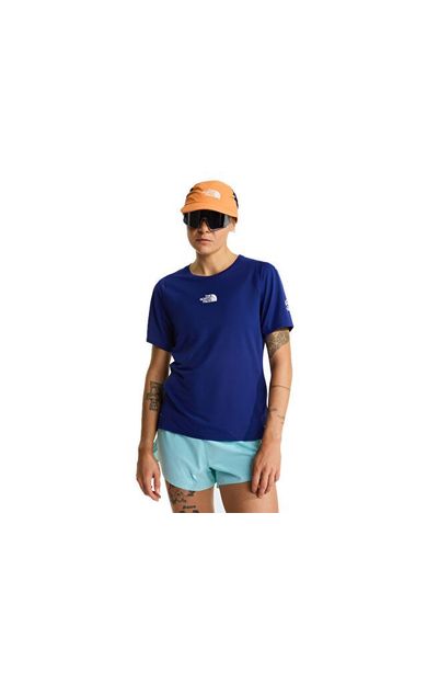 The North Face W SUMMIT HIGH TRAIL SS - GRAPHIC Kadın Outdoor Tişörtü NF0A8HW5NLV1 Mavi