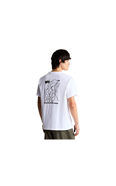 The North Face U NSE SLOPES RLX SS TEE-GRAPHIC Unisex Outdoor Tişörtü NF0A8JA8FN41 Beyaz