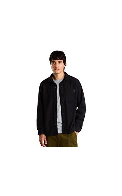 The North Face M OPEN RANGE FLEECE LONG SLEEVE SHIRT Erkek Outdoor Polar Ceket NF0A8JK3JK31 Siyah