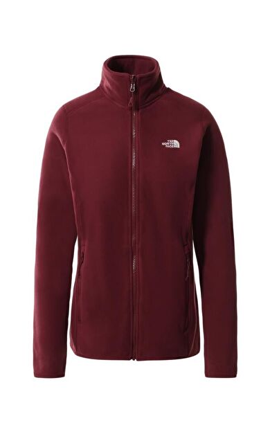 The North Face 100 Glacier Tam Fermuarlı Kadın Polar Bordo