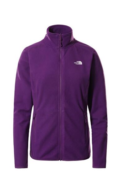 The North Face 100 Glacier Tam Fermuarlı Kadın Polar Mor