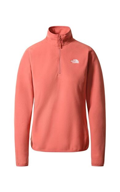The North Face 100 Glacier Yarım Fermuarlı Kadın Polar Pembe