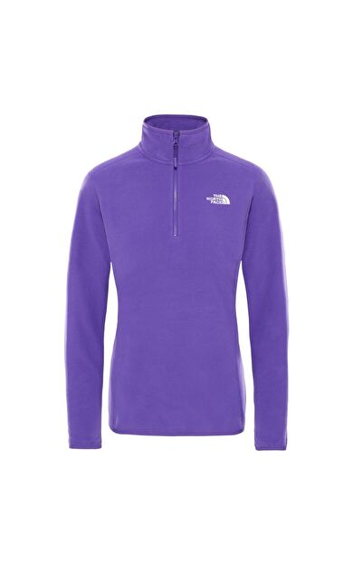 The North Face Kadın 100 GLACIER 1/4 ZP Yarı Fermuarlı Gravıty Purple Polar
