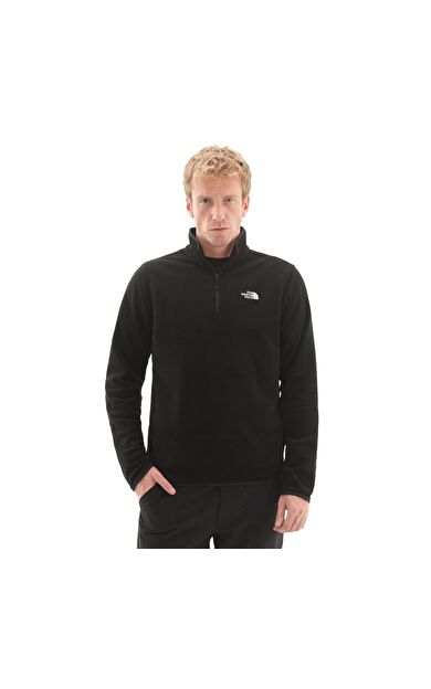 The North Face M Glacıer Fleece 1-4 Zıp Jacket Erkek Ceket Siyah