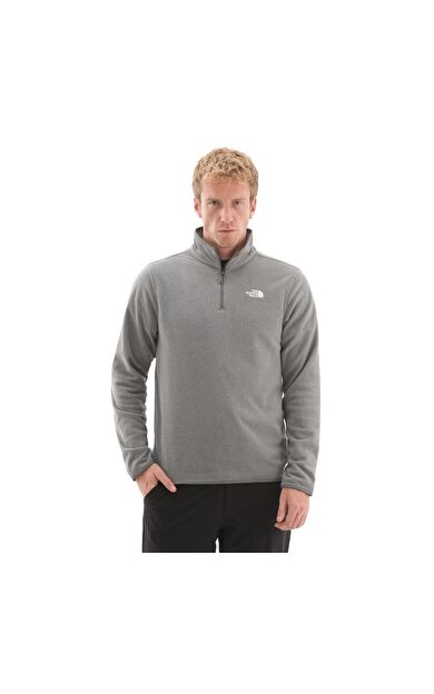 The North Face M Glacıer Fleece 1-4 Zıp Jacket Erkek Sweatshirt Gri