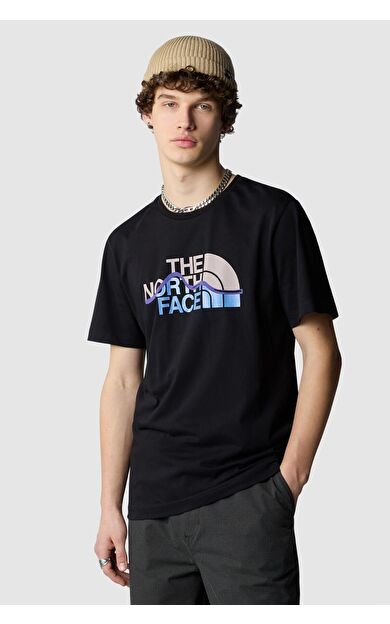 The North Face M S/S Mountain Line Tee Erkek Tişört Sİyah