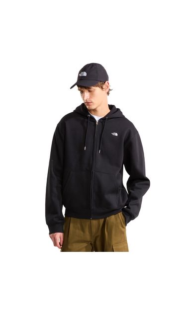The North Face M Tnf Essentıal Sımple Dome Rlx Full Zıp Erkek Sweatshirt Siyah