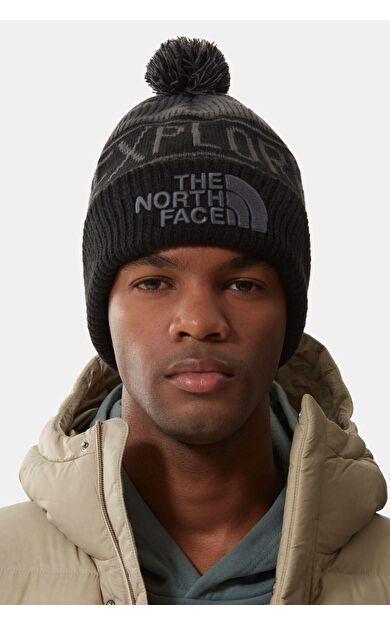 The North Face Retro TNF Pom Bere Siyah/Gri
