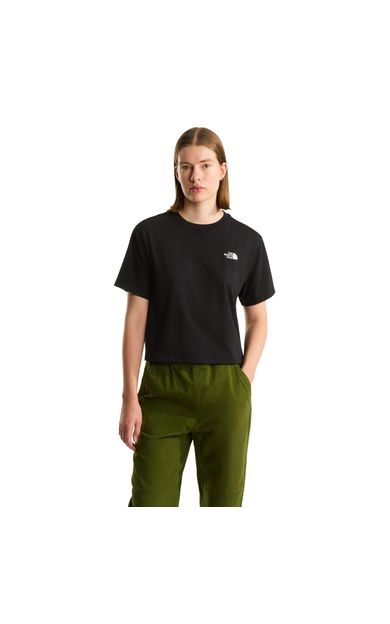 The North Face W Evolutıon Sımple Dome Crop Rlx Ss Tee Kadın T-Shirt Siyah
