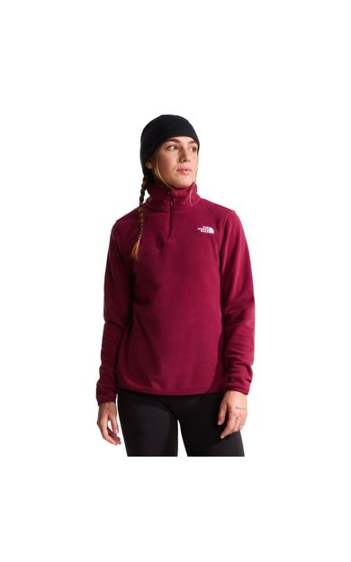 The North Face W Glacıer Fleece 1-4 Zıp Jacket Kadın Ceket Bordo