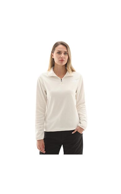 The North Face W Glacıer Fleece 1-4 Zıp Jacket Kadın Sweatshirt Beyaz