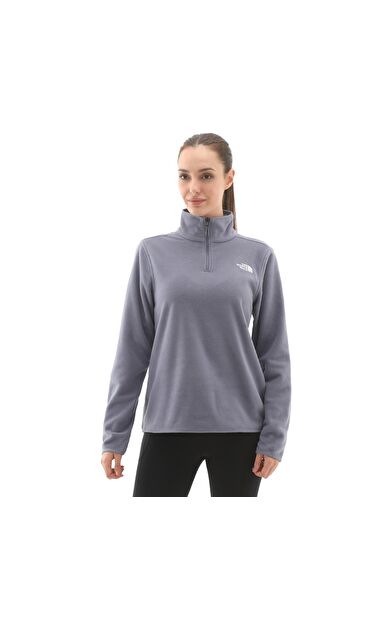 The North Face W Glacıer Fleece 1-4 Zıp Jacket Kadın Sweatshirt Mor