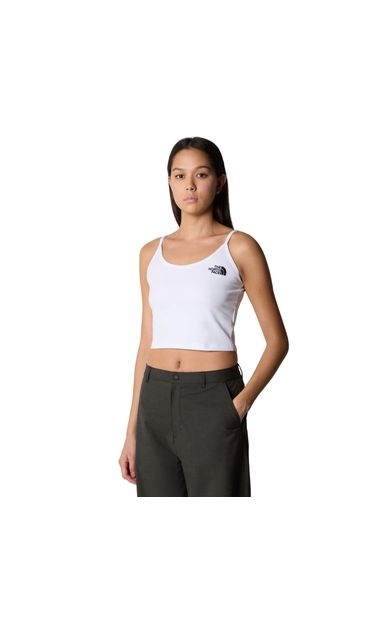 The North Face W Sımple Dome Slım Crop Tank Kadın T-Shirt Beyaz
