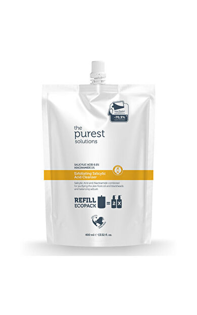 The Purest Solutions Exfoliating Salicylic Acid Cleanser 0,5% Salicylic Acid, 1%Niacinamide 400 ml - Refill