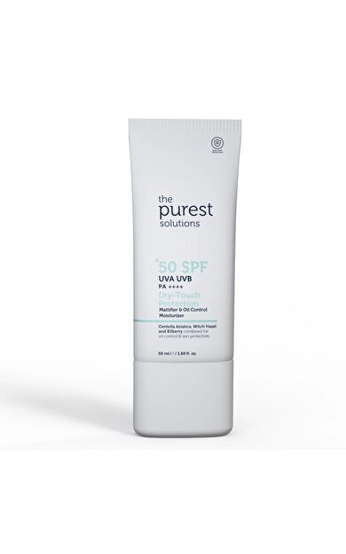 The Purest Solutions Yağlı Ve Karma Ciltler İçin Matlaştırıcı Dry-Touch Güneş Koruyucu Krem SPF 50, 50 Ml.