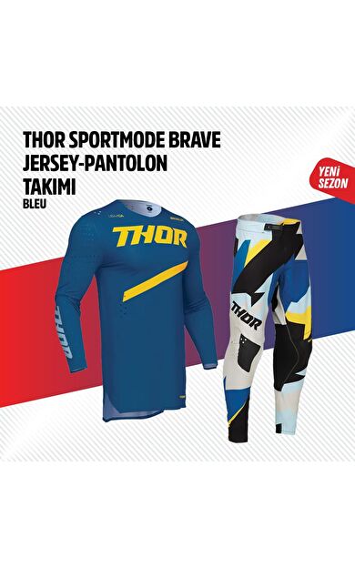 THOR MAVİ SARI JERSEY PANTOLON TAKIMI
