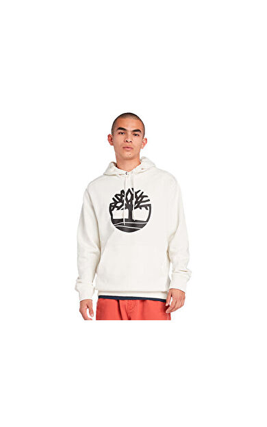 Timberland Core Logo P/O Hood Bb Erkek Günlük Sweatshirts TB0A2BJHCM9 Beyaz