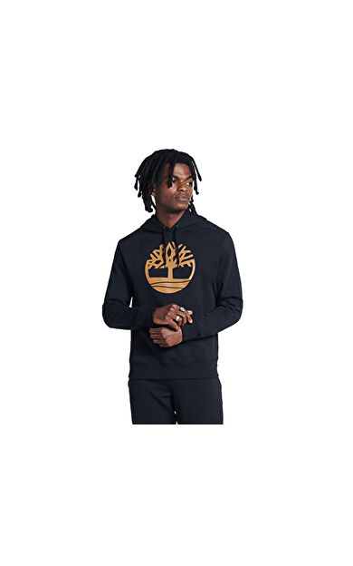 Timberland Core Logo P/O Hood Bb Erkek Günlük Sweatshirts TB0A2BJHP561 Siyah