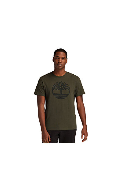 Timberland Ss Kennebec River Tree Logo Tee Erkek Günlük Tişört TB0A2C2RA581 Yeşil