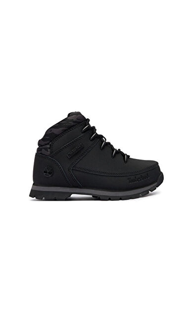 Timberland EURO SPRINT MID LACE UP BOOT Çocuk Outdoor Botu TB0A5SRAEJT1 Siyah