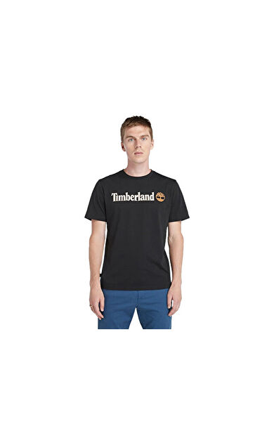 Timberland Kennebec River Linear Logo Erkek Günlük Tişört TB0A5UPQ0011 Siyah