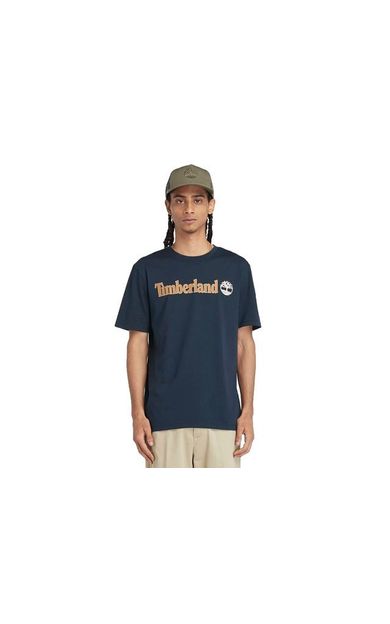 Timberland Kennebec River Linear Logo Erkek Günlük Tişört TB0A5UPQ4331 Mavi
