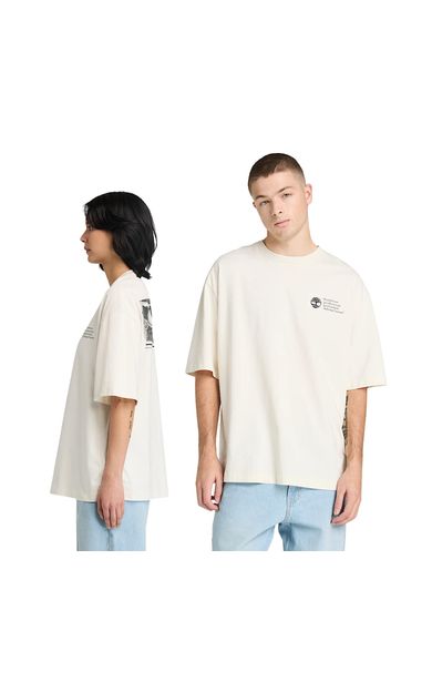 Timberland Archive Boot" Tee Erkek T-Shirt Krem