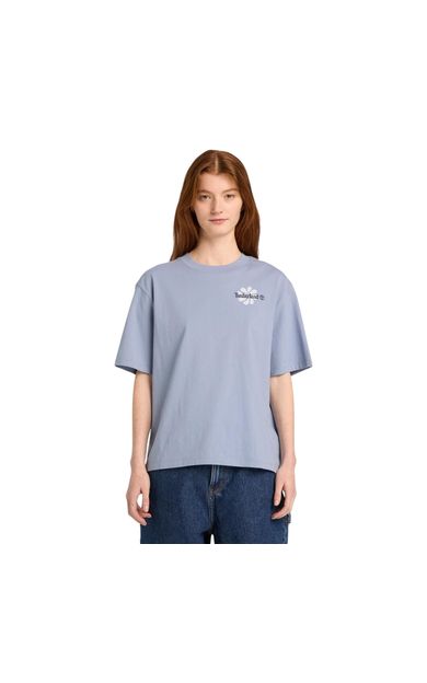 Timberland Graphic Short Sleeve Tee Kadın T-Shirt Mavi