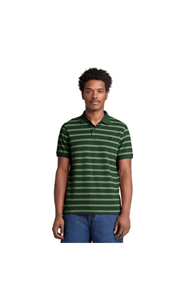Timberland Mıllers Rıver 4 Rows Stripes Short Sleev Erkek T-Shirt Yeşil
