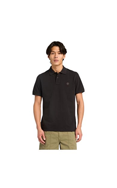 Timberland Mıllers Rıver Pique Short Sleeve Polo Erkek T-Shirt Siyah