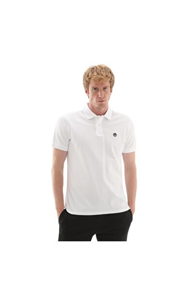Timberland Mıllers Rıver Pique Short Sleeve Polo Erkek T-Shirt Beyaz