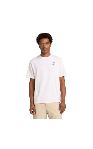 Timberland Slogan Tee Erkek T-Shirt Beyaz