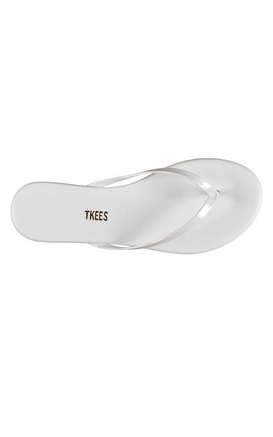 TKEES Classic Glitter (Parıltılı Beyaz) Kadın Parmak Arası Terlik TK-2086