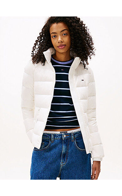 Tommy Hilfiger DW0DW21618 Tjw Slim Zip Print Down Kadın Mont