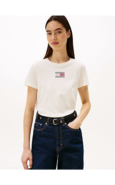 Tommy Hilfiger DW0DW21965 Tjw Reg Party Flag Kadın Tişört