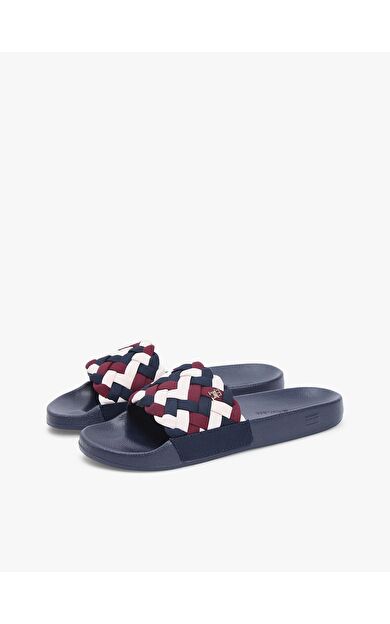 Tommy Hilfiger FW0FW092030GY Th Braided Pool Kadın Terlik