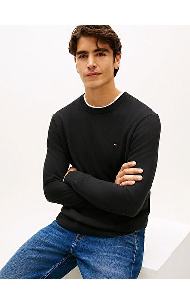 Tommy Hilfiger MW0MW28046 Pima Org Ctn Cashmere Crew Erkek Kazak